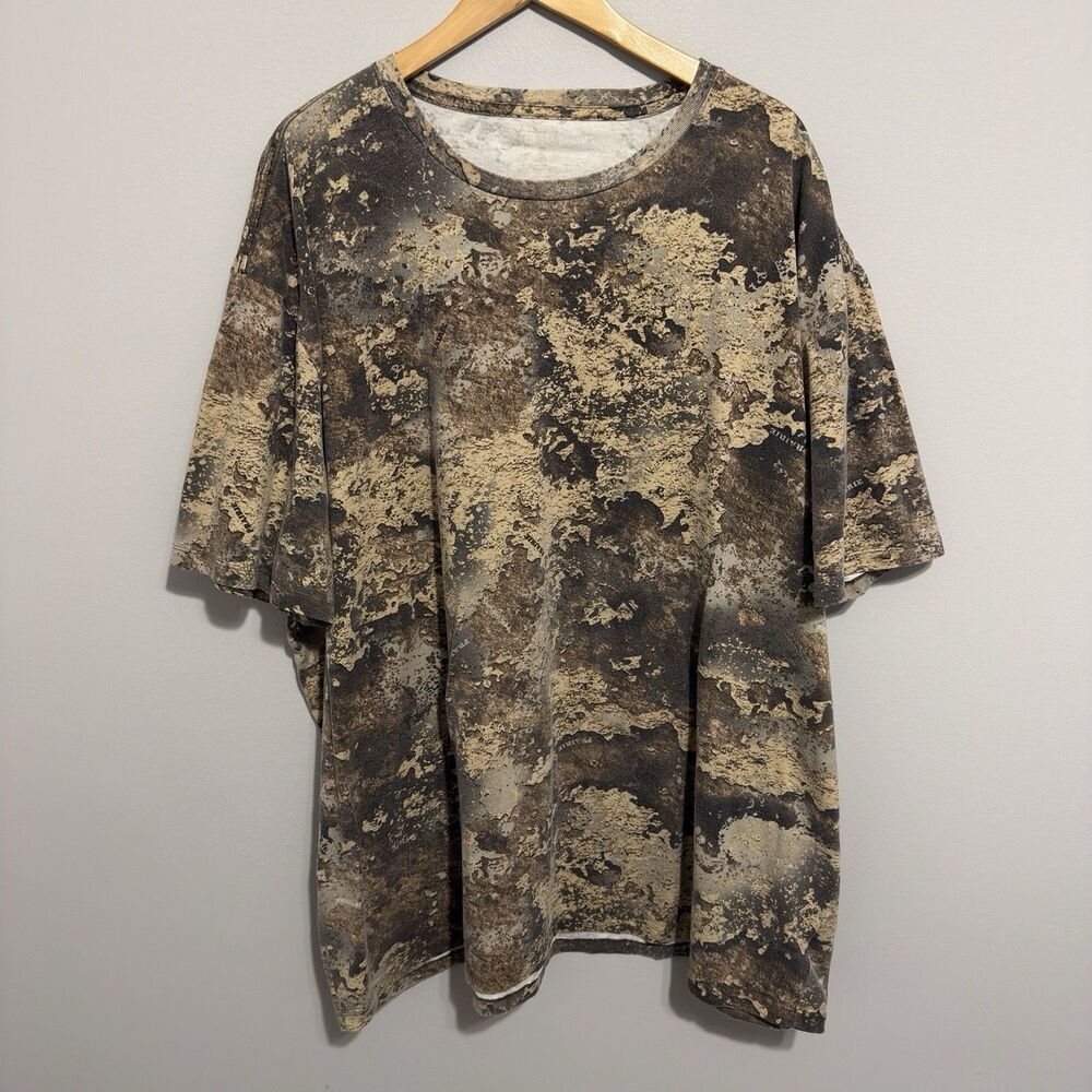 Realtree T-Shirt Mens Size 3XL Brown Prairie Camo Short Sleeve Hunting Outdoor